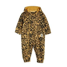Overview image: Mini Rodini Leopard fleece onesie