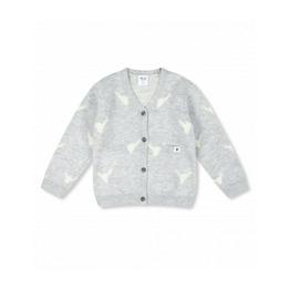 Overview image: Alix the Label  Kids knitted bull cardigan