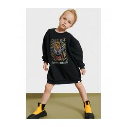 Overview second image: Alix the Label  Kids Knitted tiger sweat dress