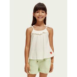 Overview image: Scotch R'belle Organic crinkle cotton tank to
