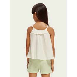 Overview second image: Scotch R'belle Organic crinkle cotton tank to