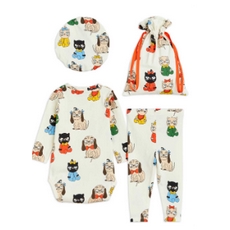 Overview image: Mini Rodini Minibabies aop baby kit