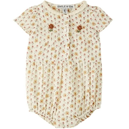 Overview image: Emile & Ida Romper flower brown