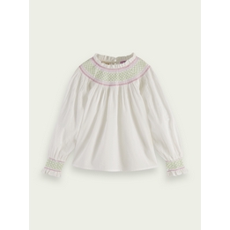 Overview image: Scotch R'belle Smocked neckline cotton top