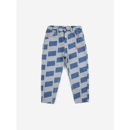 Overview image: Bobo Choses Checker all over denim pants
