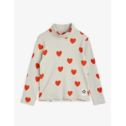 Overview image: Mini Rodini Hearts aop turtleneck ls tee